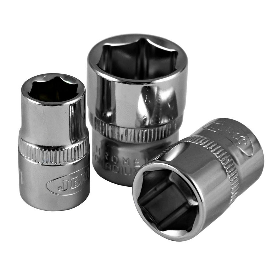3/8" DOUILLE HEX 17MM, CHROME