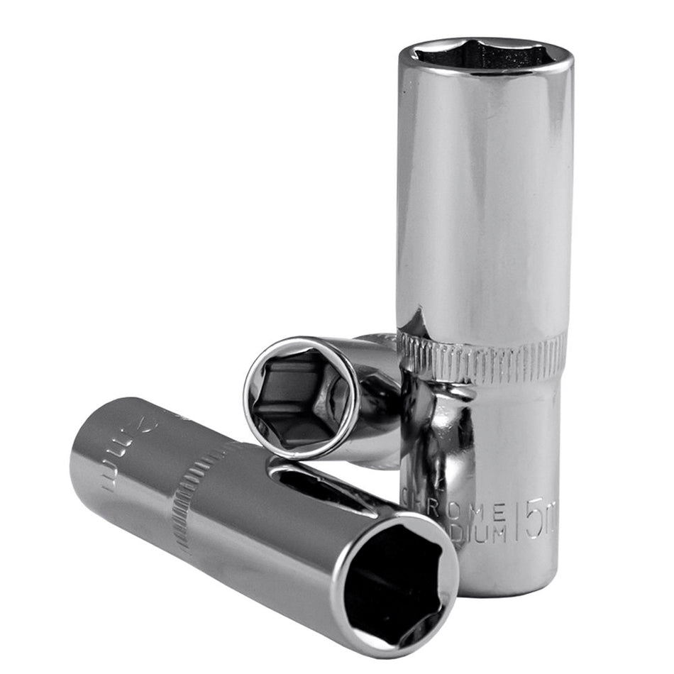 3/8" LONG DOUILLE 65MM - 11MM, CHROME