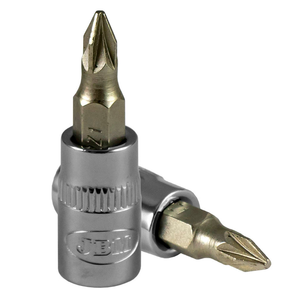 TÊTE POUR MANCHE TOURNEVIS DOUBLE PH #2, CHROME