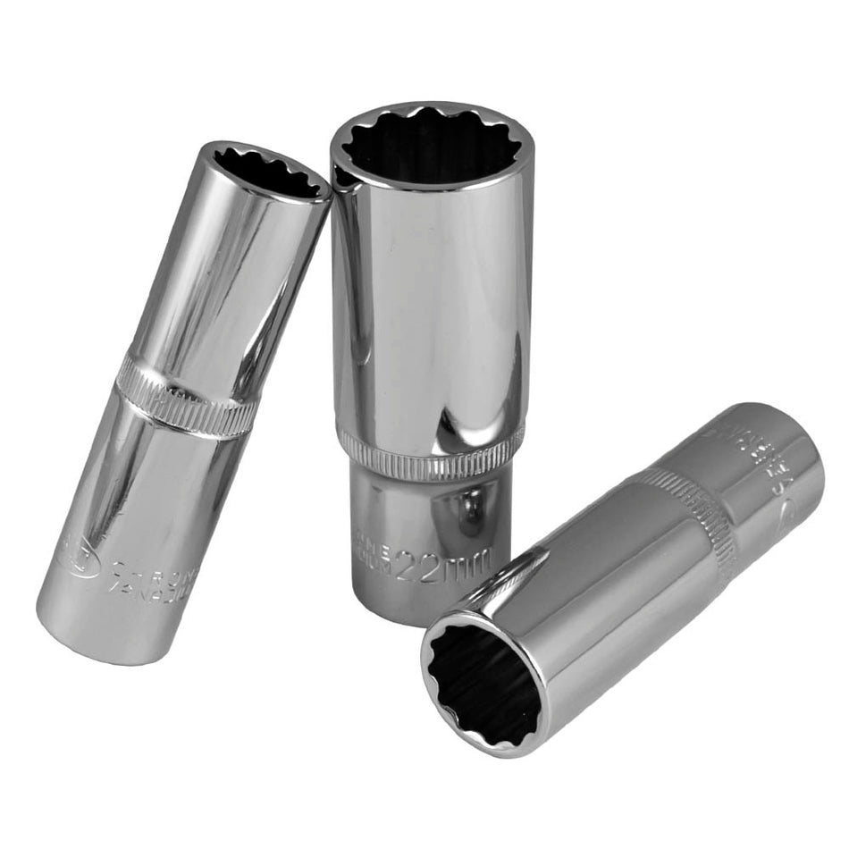 1/2" AVEC 75MM DOUILLE XZN  15MM, CHROME