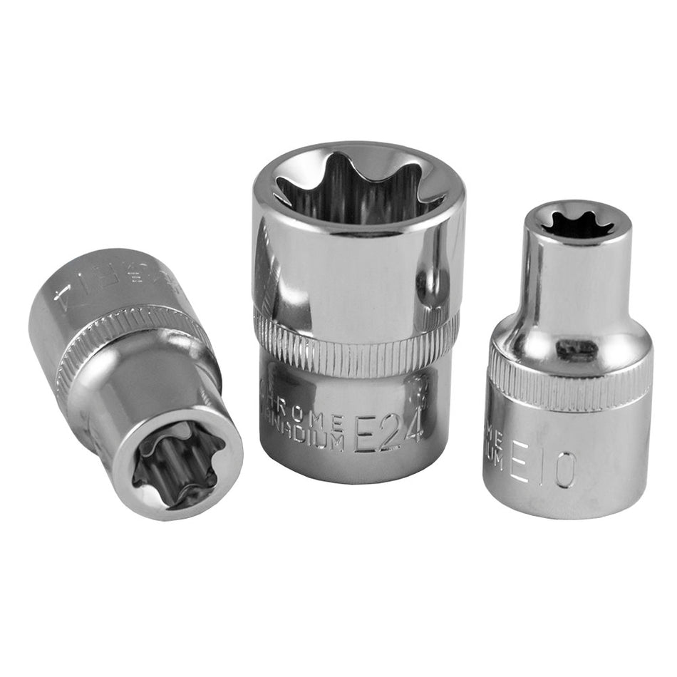 1/2" DOUILLE TORX PETIT E14, CHROME