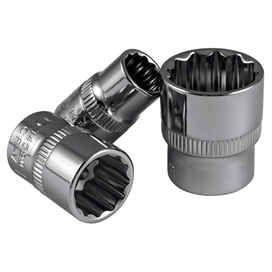 DOUILLE 3/8" 12 PANS, 11MM, CHROME