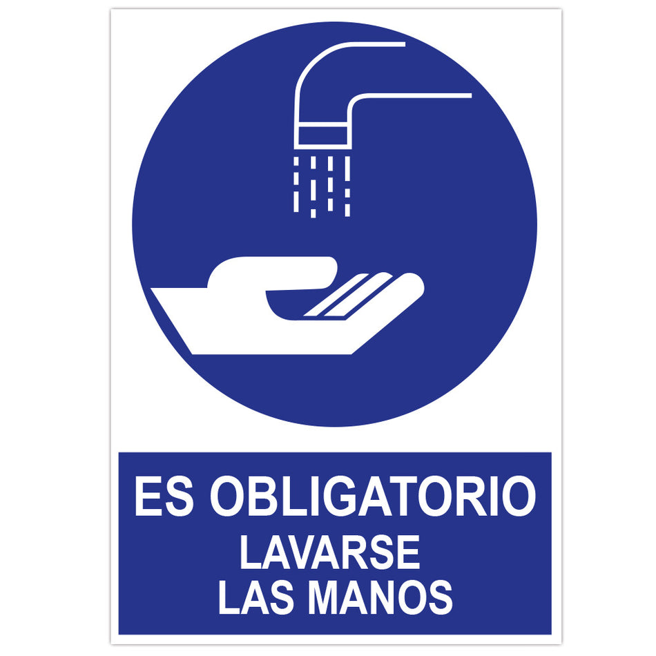 AFFICHE AU FORMAT A3 « IL EST OBLIGATOIRE DE SE LAVER LES MAINS »