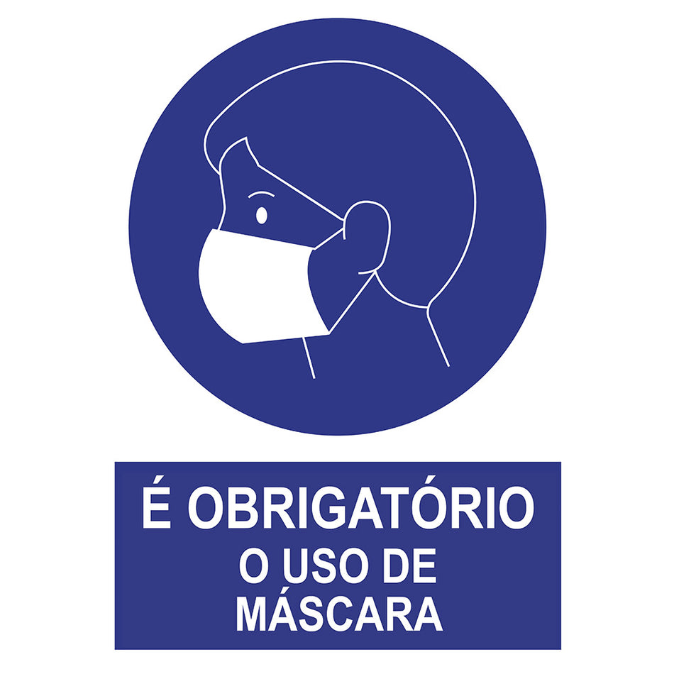 AFFICE EN CARTON A3 "LE PORT DU MASQUE EN EST OBLIGATOIRE"