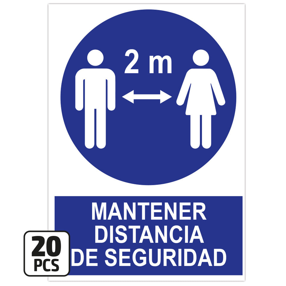 KIT D’AFFICHES « GARDEZ UNE DISTANCE DE SÉCURITÉ », 20 PIÈCES