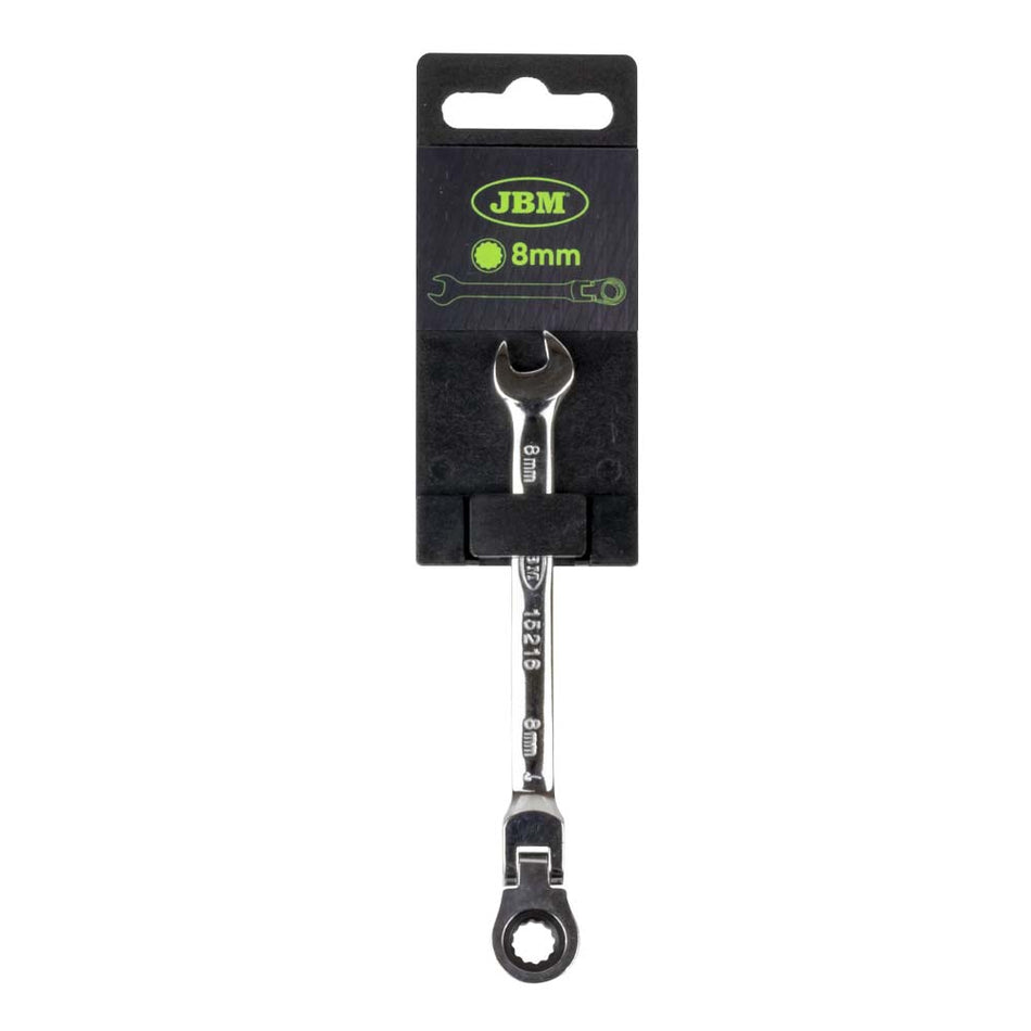 CLÉ MIXTE TÊTE FLEXIBLE 8 MM – REVÊTEMENT MIROIR