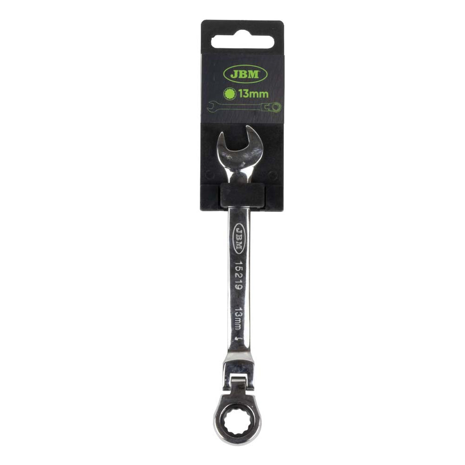 CLÉ MIXTE TÊTE FLEXIBLE 13 MM – REVÊTEMENT MIROIR
