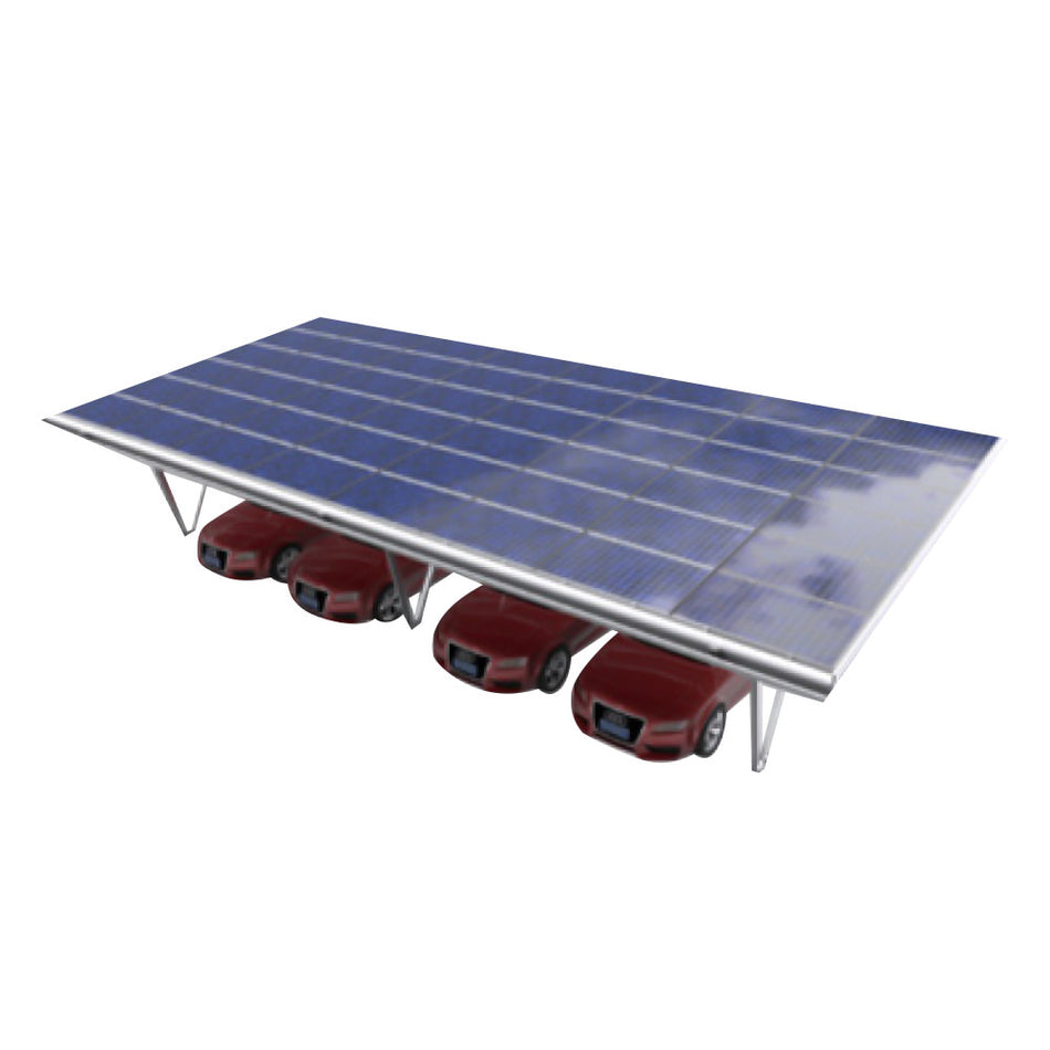 AUVENT POUR QUATRE VOITURES (18 PANNEAUX SOLAIRES)
