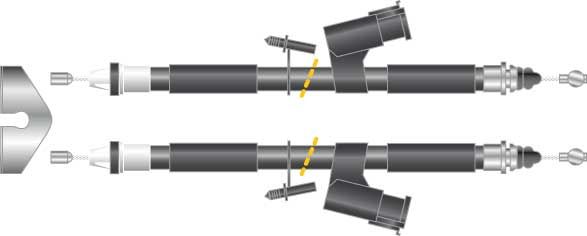 Tirette à câble, frein de stationnement - CF5798