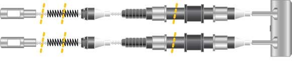 Tirette à câble, frein de stationnement - CF5337