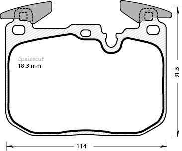 Kit de plaquettes de frein, frein à disque - 1154