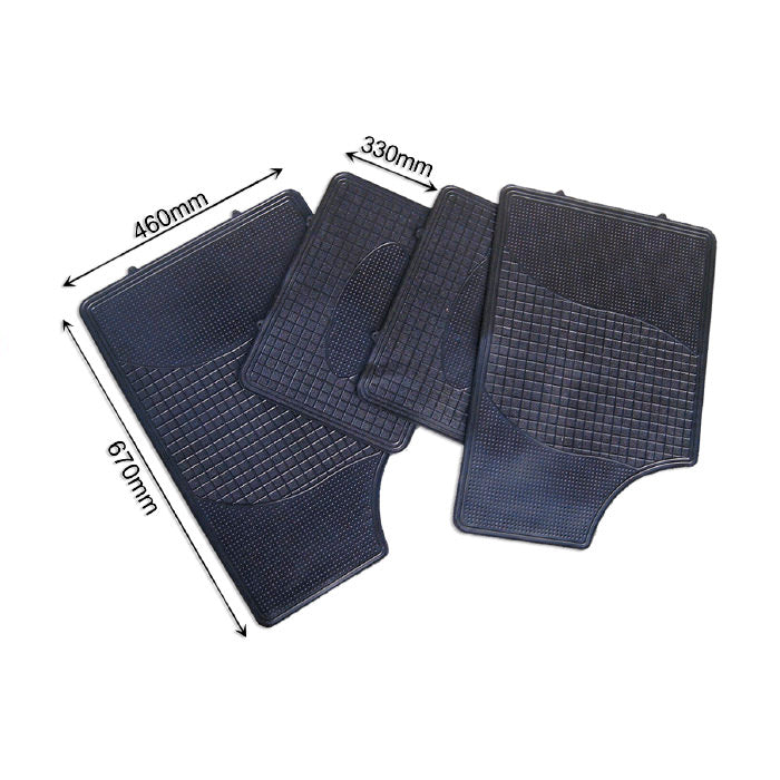 JEU DE 4 TAPIS EN CAOUCHOUC UNIVERSELLE ET REVERSIBLE