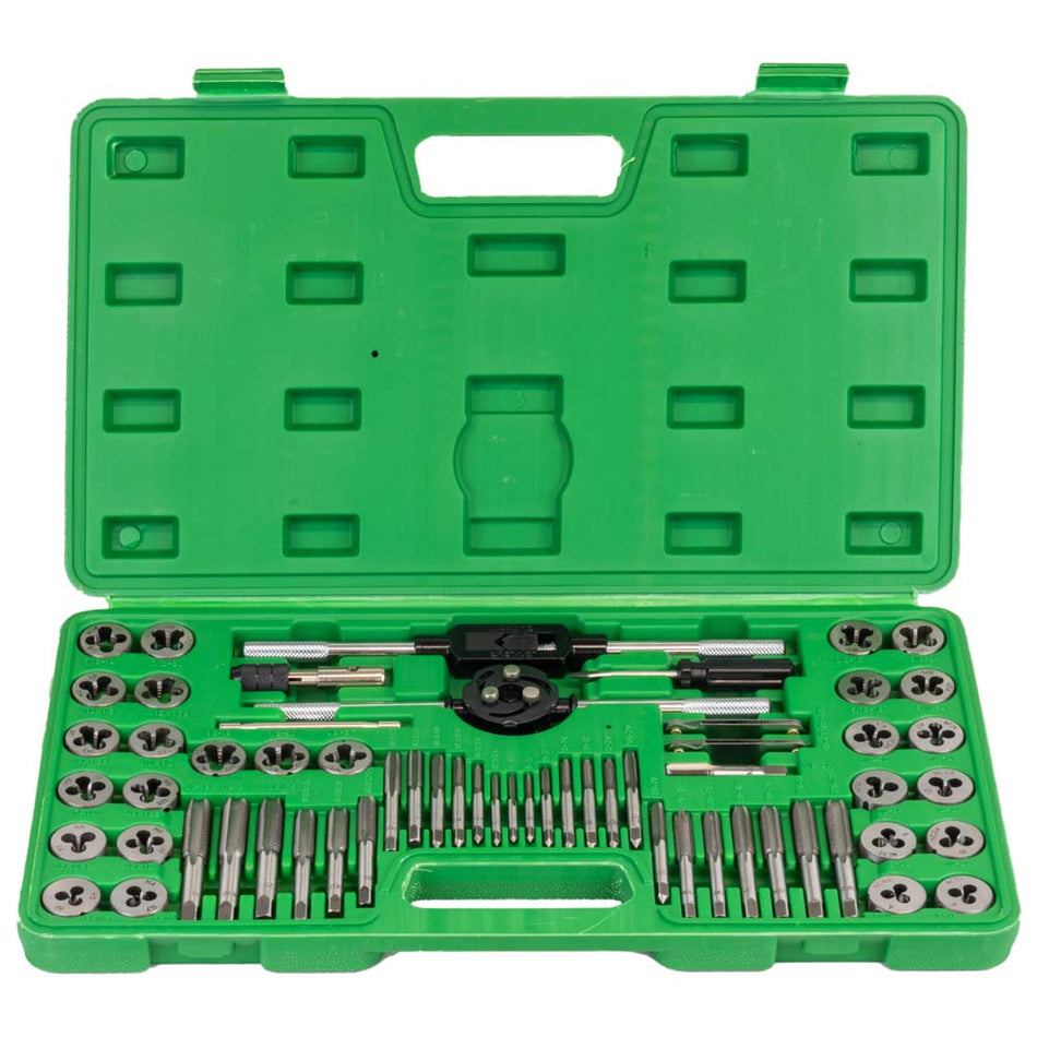 KIT DE 60 TARAUDS ET FILIÈRES METRIQUE ET POUCE