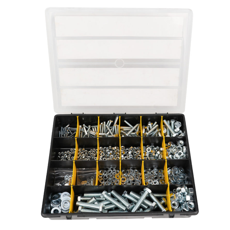 ÉTUI MIXTE VISSERIE BOULONNERIE ET RONDELLES 828 PCS