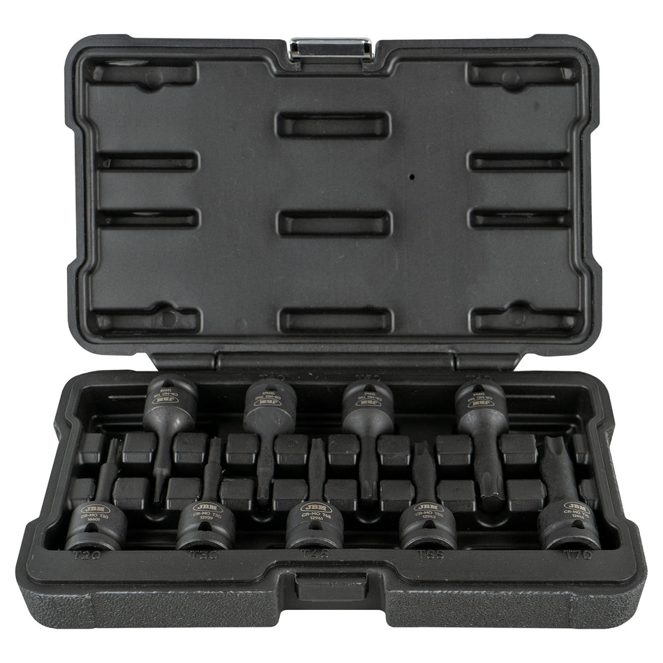 JEU DE 9 DOUILLES A CHOC TORX DE 1/2" T60
