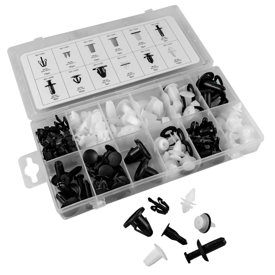ÉTUI DE CLIPS EN PLASTIQUE POUR MITSUBISHI 134 PCS