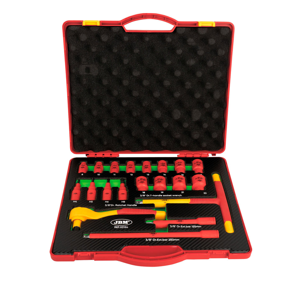 COFFRET D'OUTILS ISOLANTS 20 PIÈCES DE 3/8"
