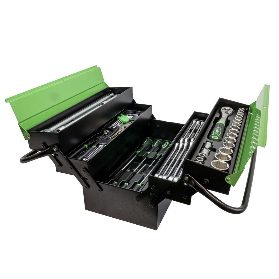 BOÎTE À OUTILS EN FER 63 PIÈCES ZINGUÉES