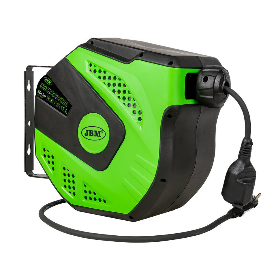 ENROULEUR CABLE ELECTRIQUE 21M - VERT