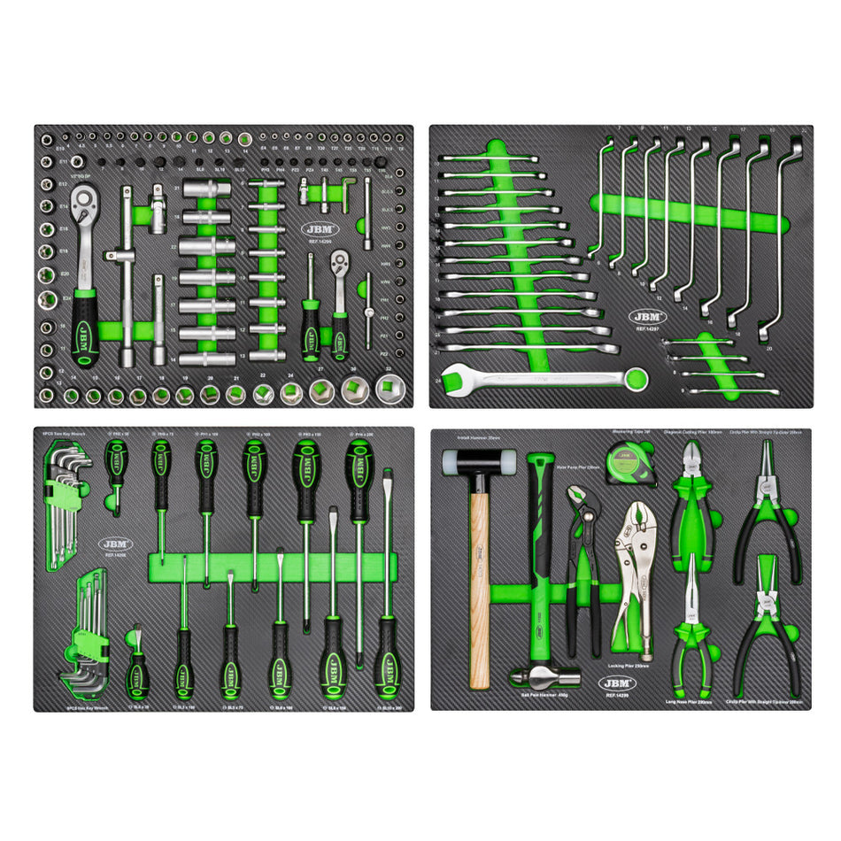 JEU DE 4 MODULES EVA CARBONE POUR CHARIOTS À OUTILS