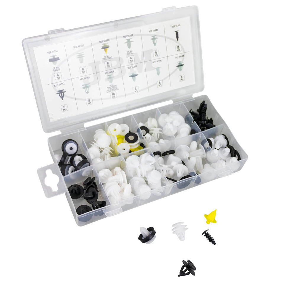 ÉTUI DE CLIPS EN PLASTIQUE POUR PANNEAUX DE PORTE PEUGEOT/CITROËN 93 PCS