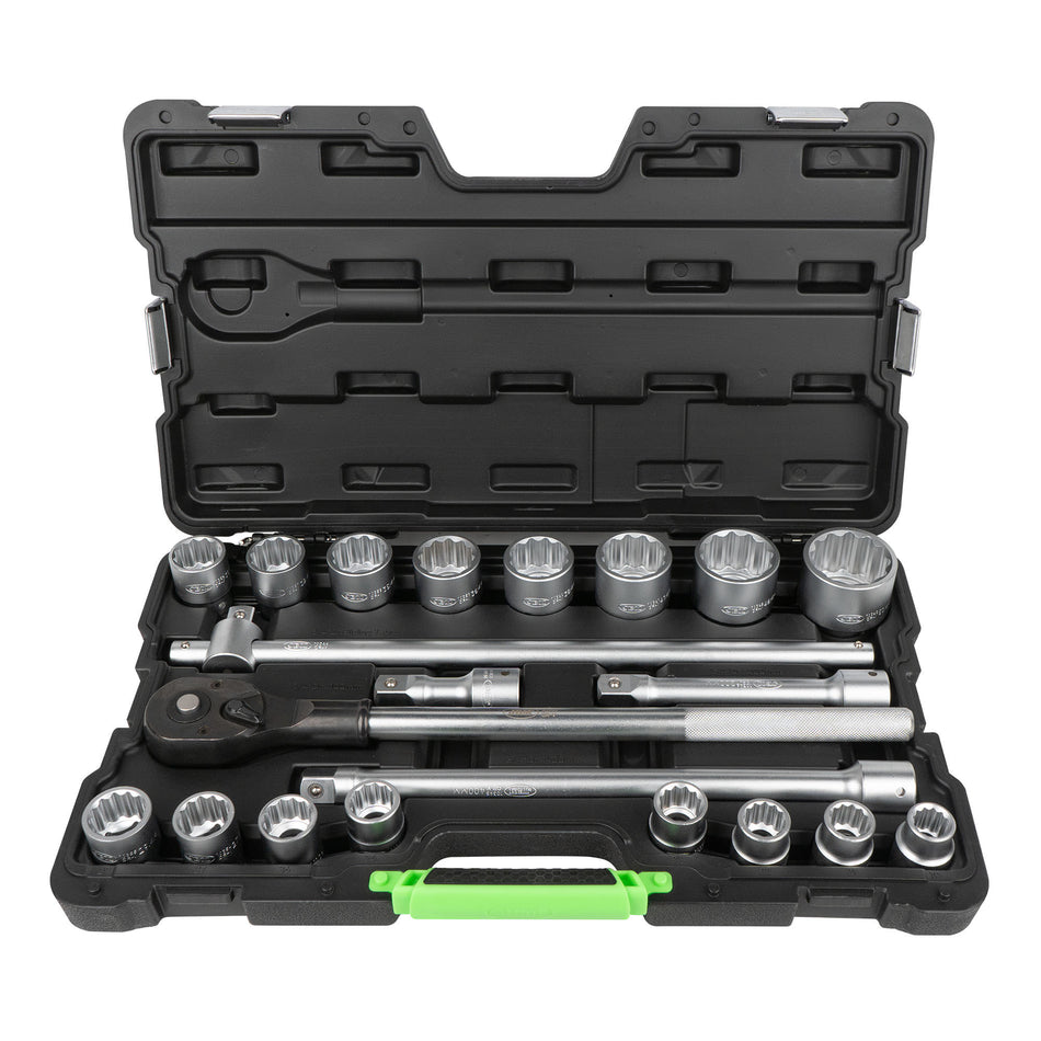 MALLETTE D'OUTILS AVEC 21 PIÈCES 3/4" 12-LAMES ZINGUÉES