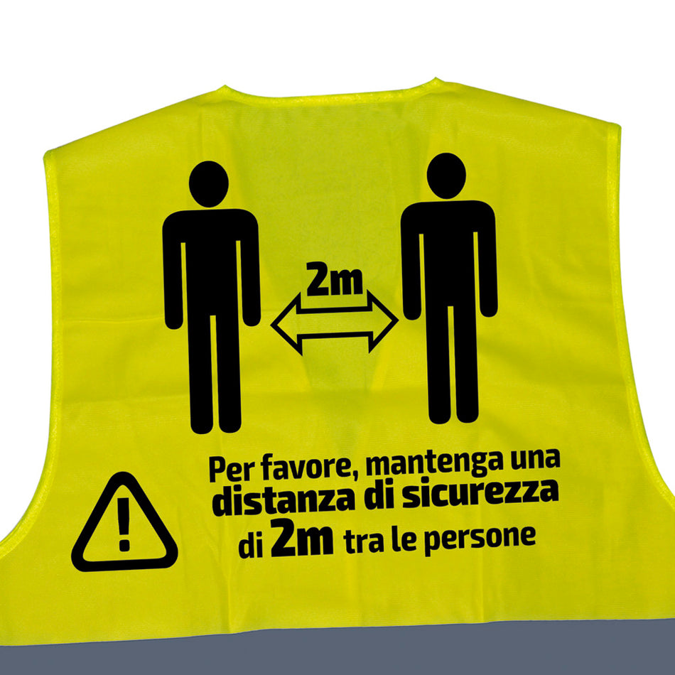 GILET DE HAUTE VISIBILITÉ SÉRIGRAPHIÉ - 2 MÈTRES - IT