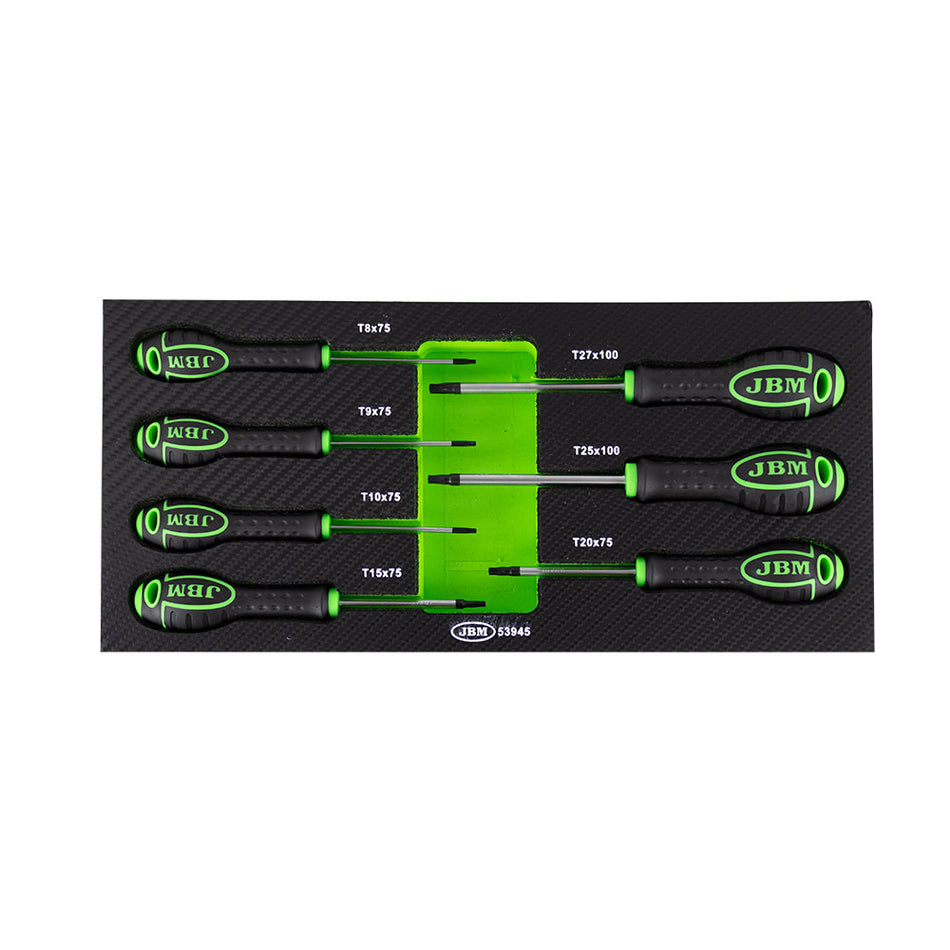JEU DE 7 TOURNEVIS TORX AVEC EVA CARBONE MODULE