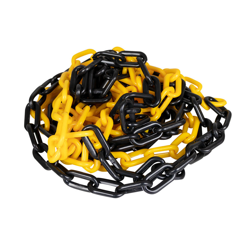 CHAÎNE PVC - 7M - JAUNE/NOIR