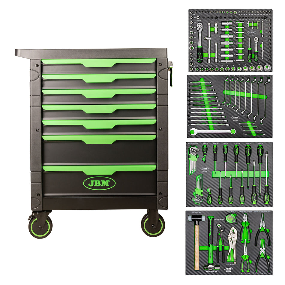 SERVANTE D'OUTILS 7 TIROIRS - VERD