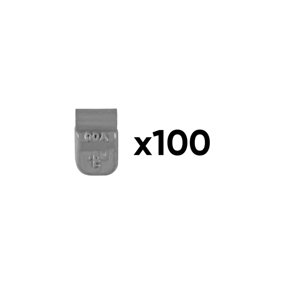 BOÎTE DE 100 POIDS À GRIFFE EN ZINC 05GR. SPÉCIAL POUR ROUE UNIVERSELLE