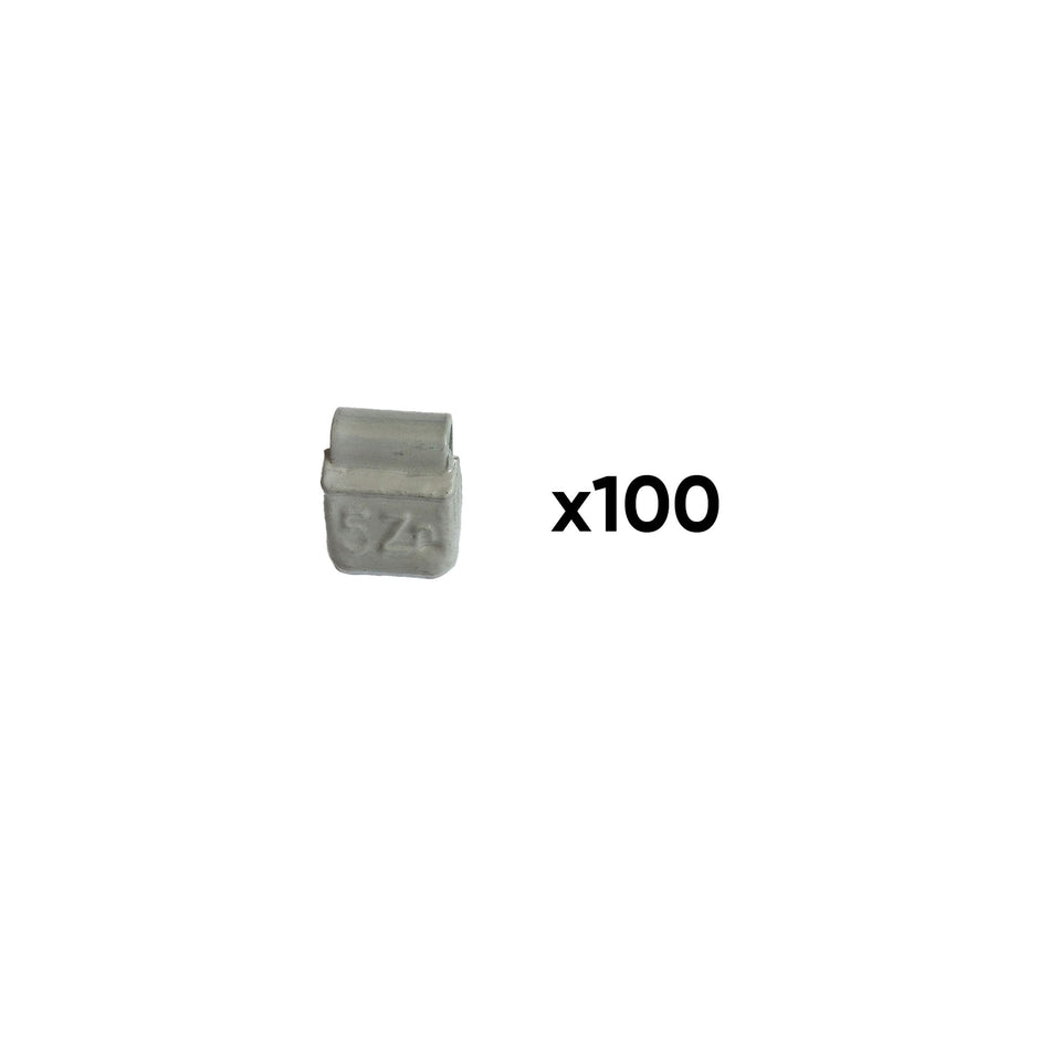 BOÎTE DE 100 POIDS À GRIFFE EN ZINC 05GR. SPÉCIAL POUR ROUE EN ALLIAGE