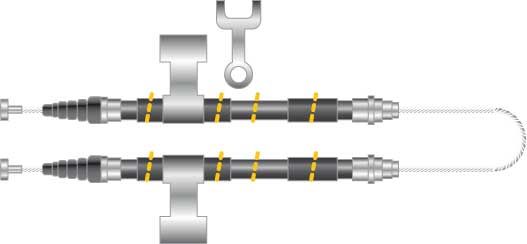 Tirette à câble, frein de stationnement - CF5257