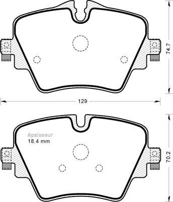 Kit de plaquettes de frein, frein à disque - 1193