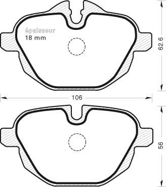 Kit de plaquettes de frein, frein à disque - 1027