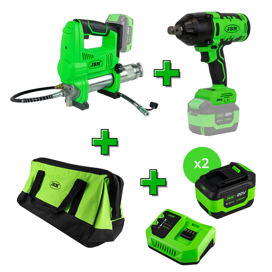 PROMO: SERINGUE DE GRAISSE ÉLECTRIQUE 60038 + 60034 + 60016 + 60015 (X2) + 53782