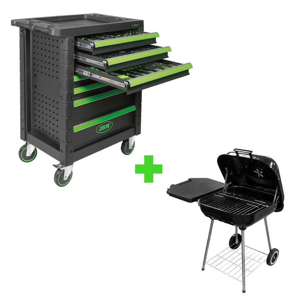 PROMO 53904 SERVANTE D'OUTILS 7 TIROIRS + 53931 GRILLE BARBECUE