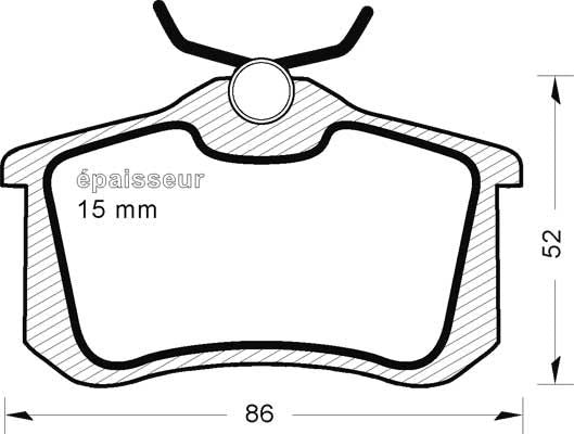 Kit de plaquettes de frein, frein à disque - 223