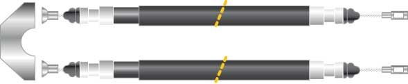 Tirette à câble, frein de stationnement - CF5861