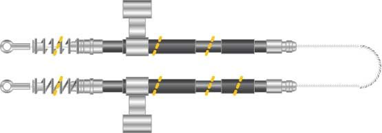 Tirette à câble, frein de stationnement - CF5256