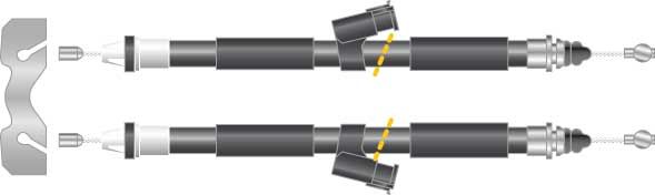 Tirette à câble, frein de stationnement - CF5857